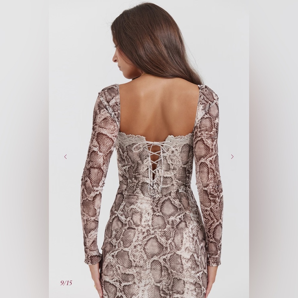 SERAPHINA
Snake Print Corset Dress - Picture 6 of 10